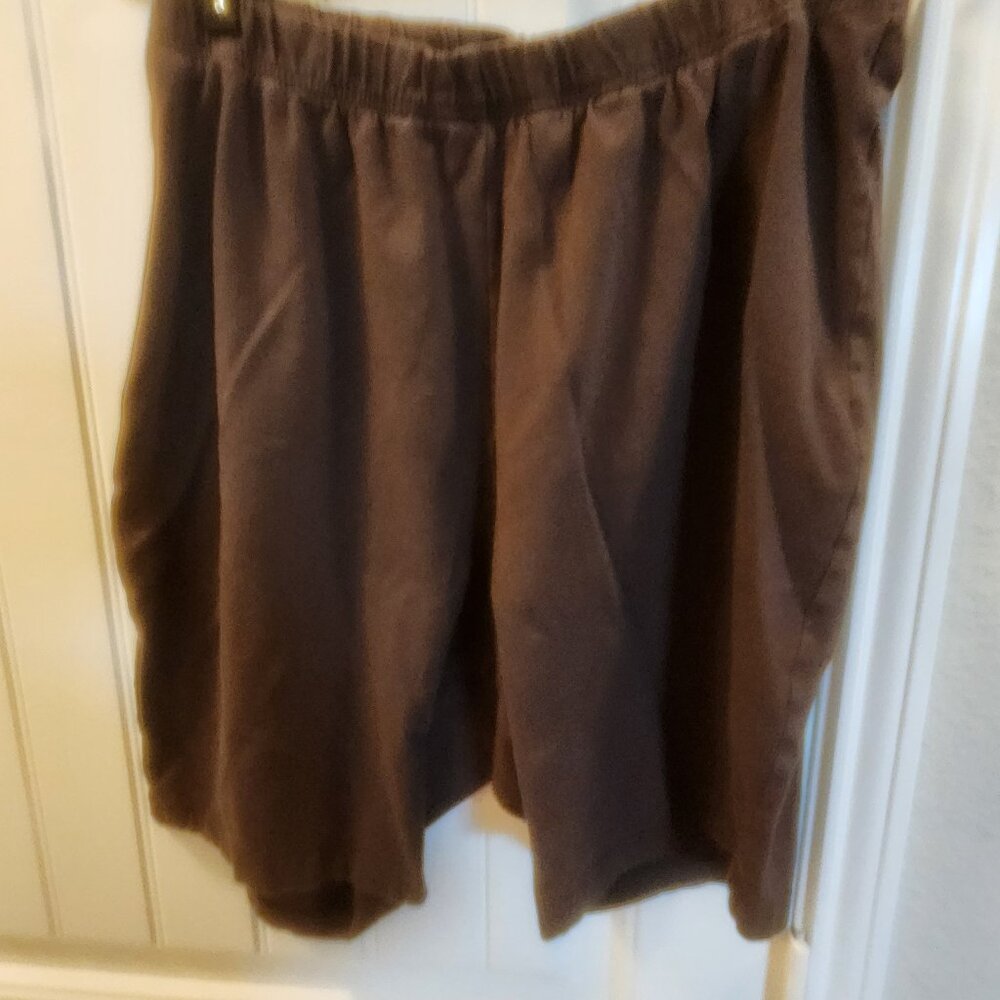 Roaman's Chocolate Biker Shorts 1X 22-24